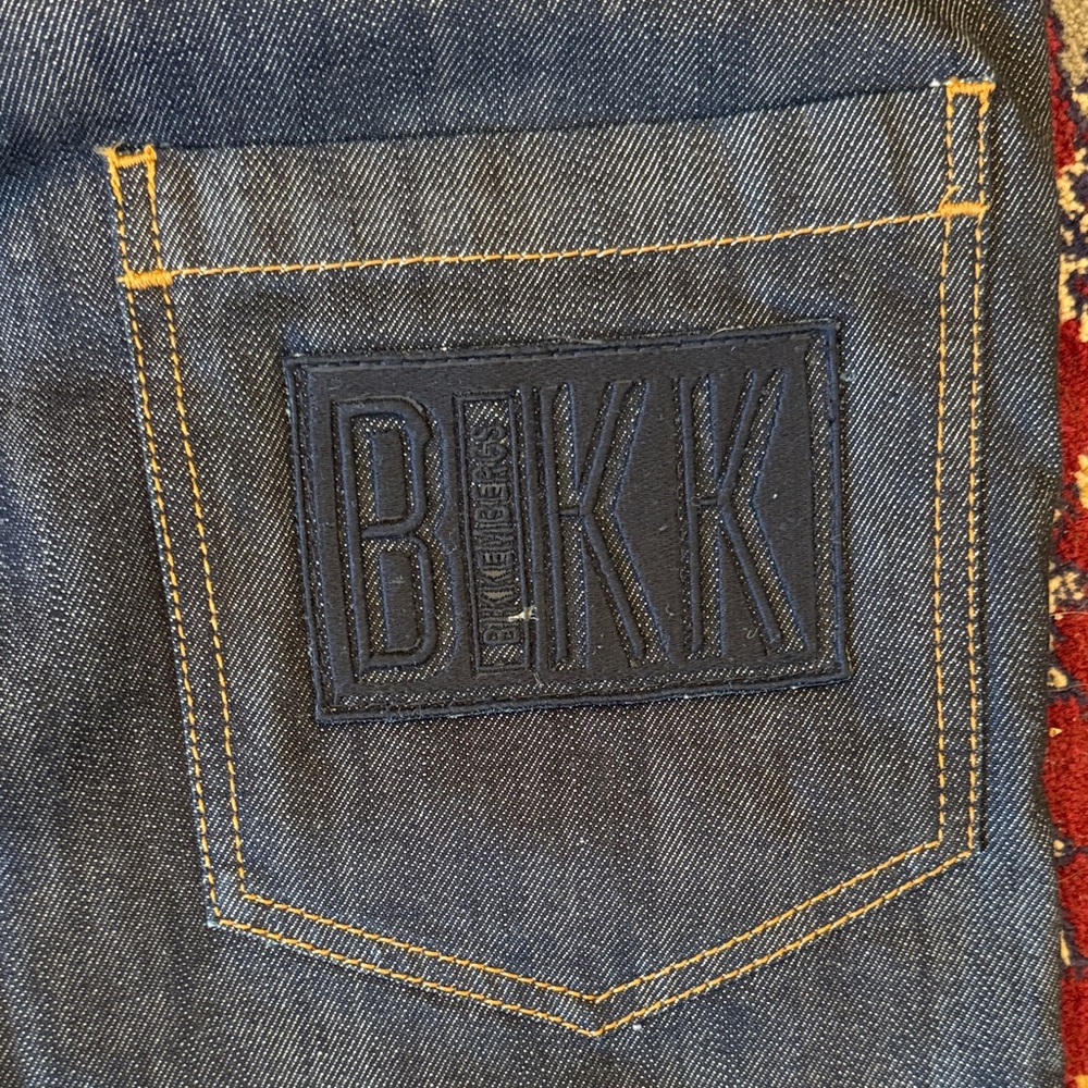 Bikkembergs Navy Denim Jeans with Contrast Stitching - Picture 2 of 4
